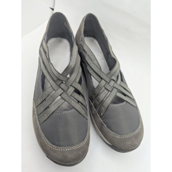 Dansko Shoes Women's Sz EU 40 US 9.5-10 Hilde Gray Suede Comfort Cross Strap - Picture 2 of 11
